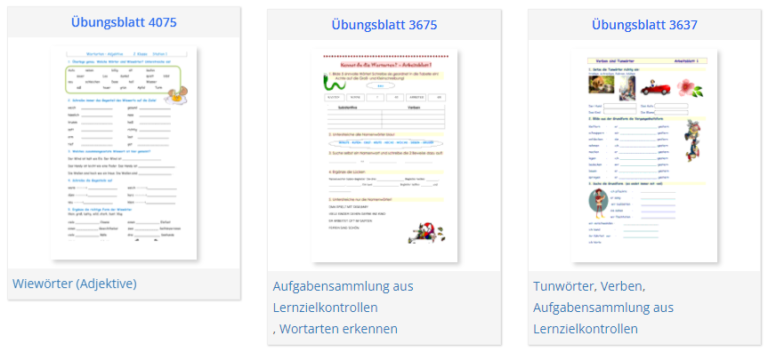 schlaukopf wortarten klasse 2